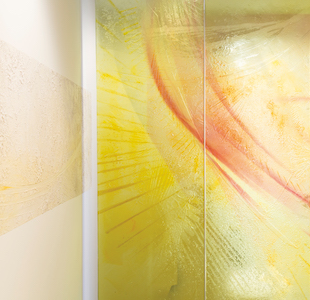 Detail der Wandgestaltung.